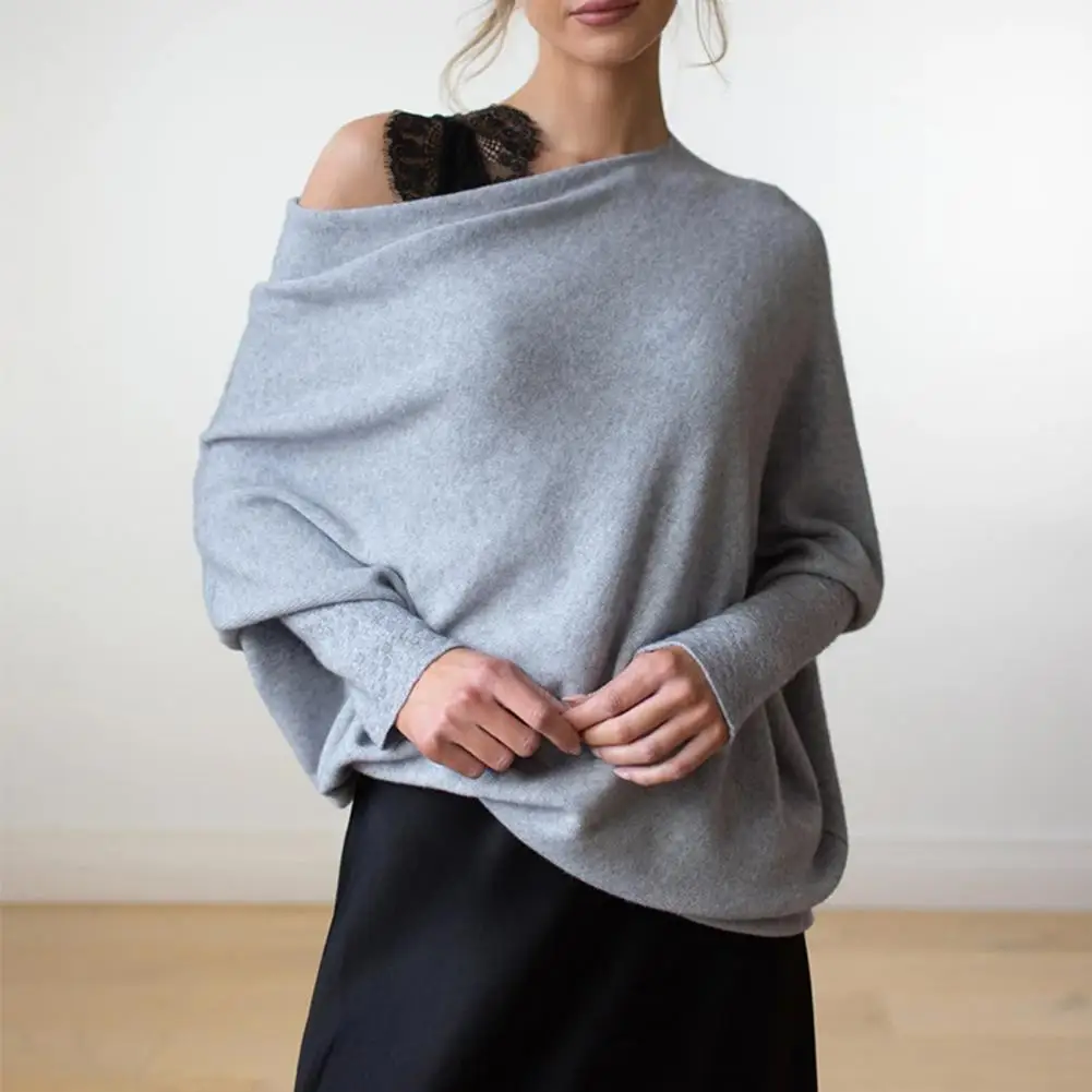 Patrycja | Oversize sweter damski z dekoltem w łódkę - Image 3