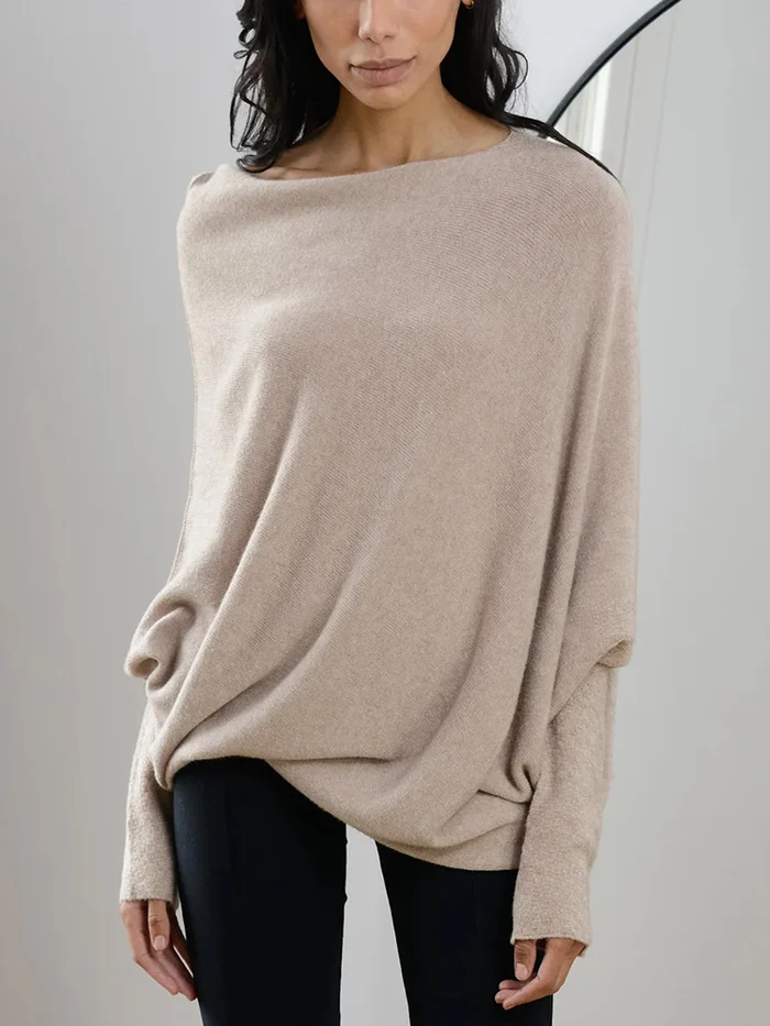 Patrycja | Oversize sweter damski z dekoltem w łódkę - Image 7