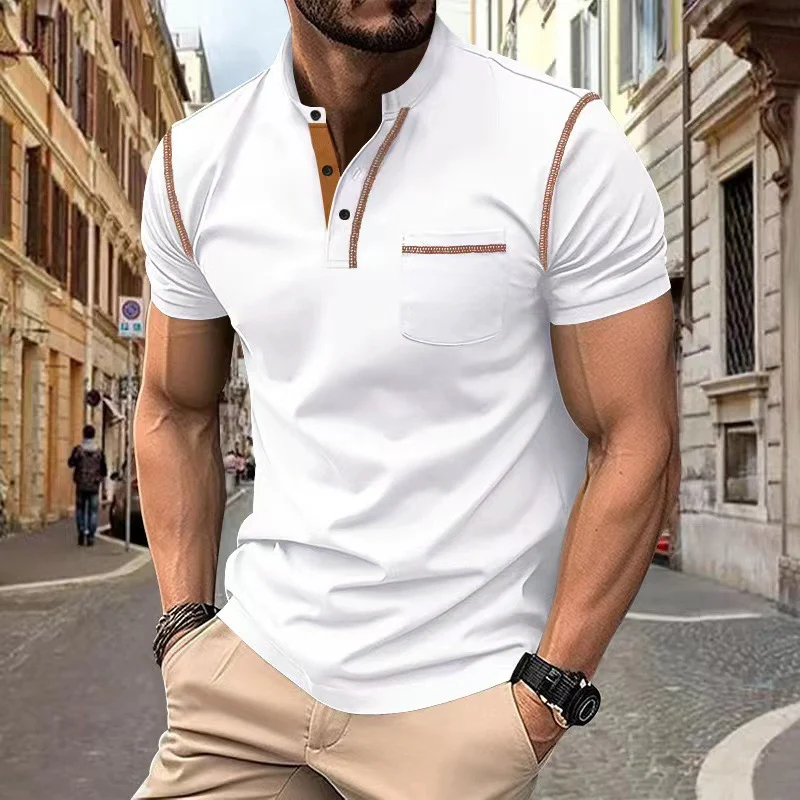 Przemysław | Klasyczna elegancka koszulka polo męska - Image 5