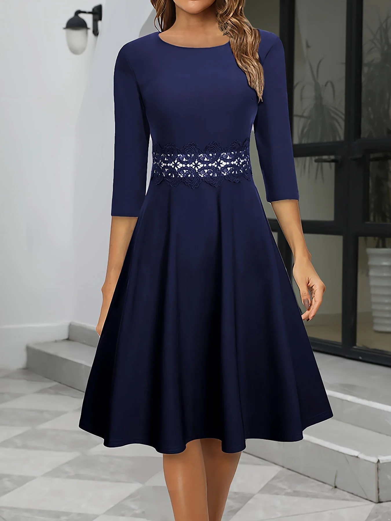 Renata | Elegancka sukienka midi wieczorowa damska - Image 3