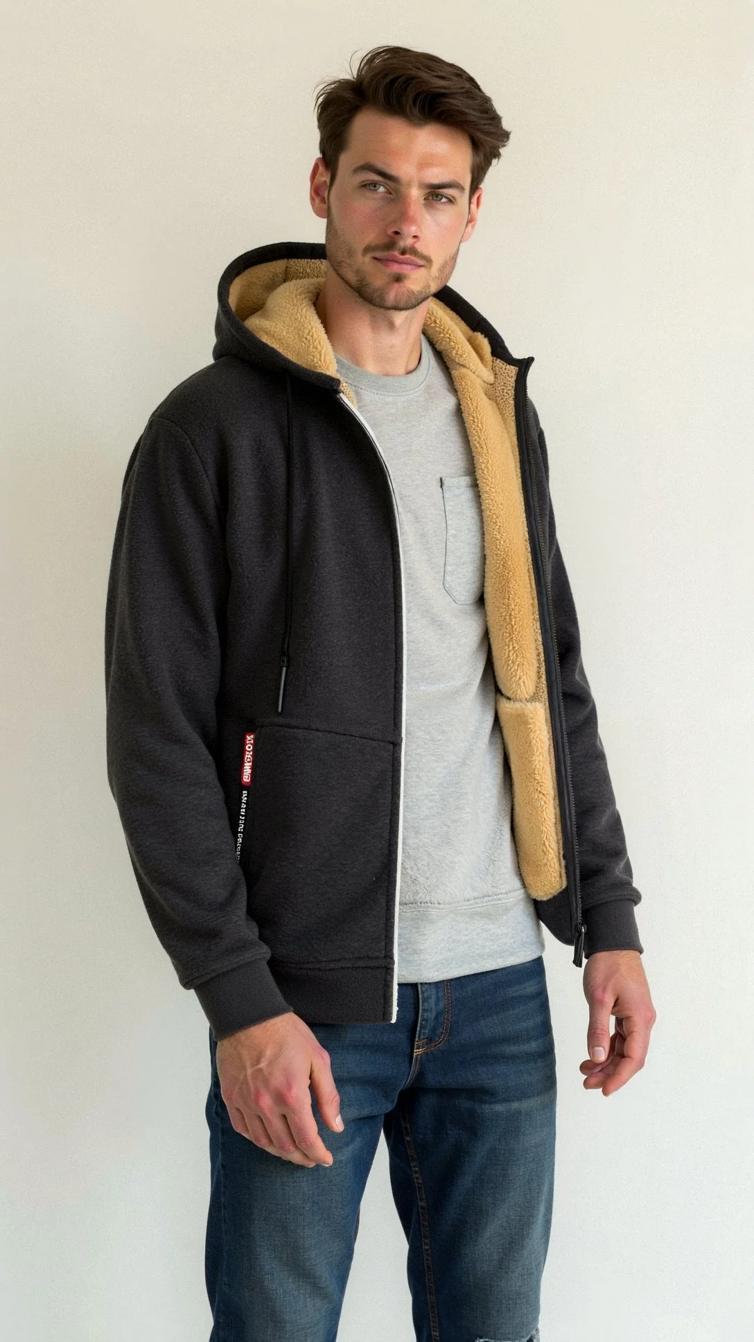 Théo | Bluza męska z kapturem ocieplana - Image 15