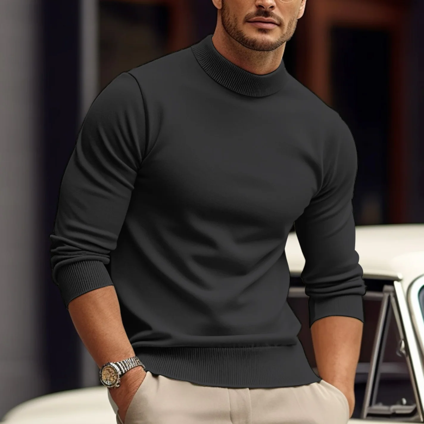 Tymon | Bluza z okrągłym dekoltem męska - Image 5