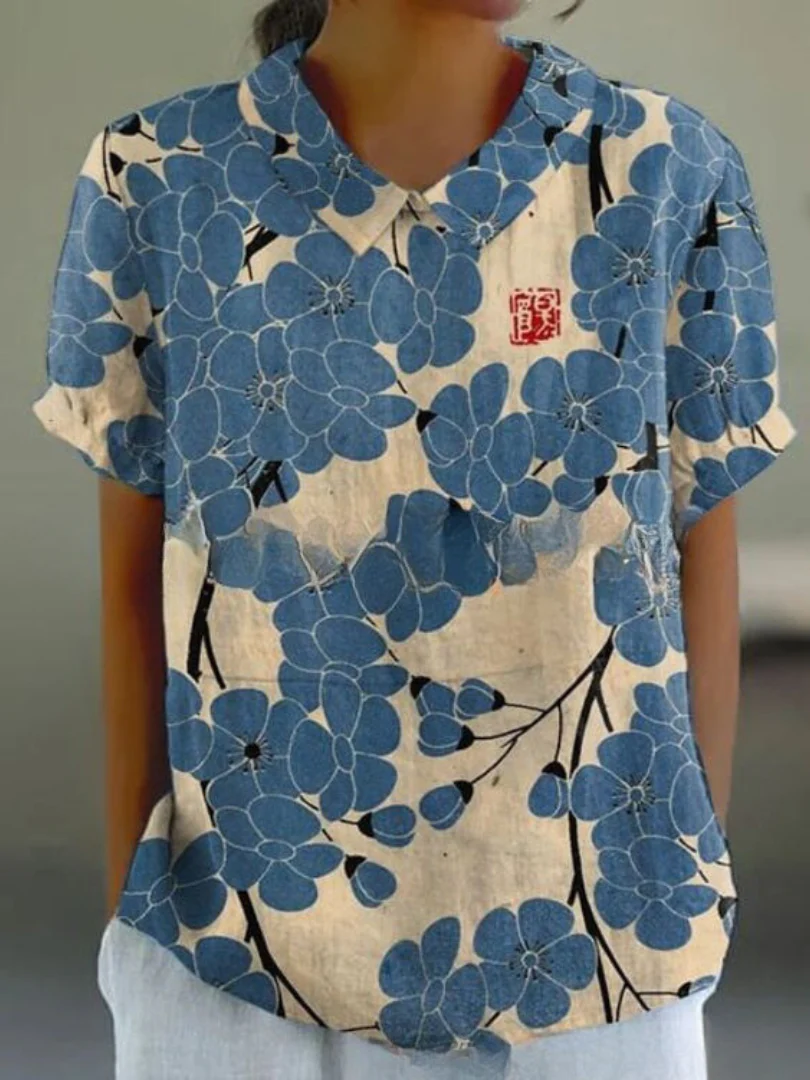 Weronika | Vintage’owa bluzka damska z kwiatowym nadrukiem - Image 10